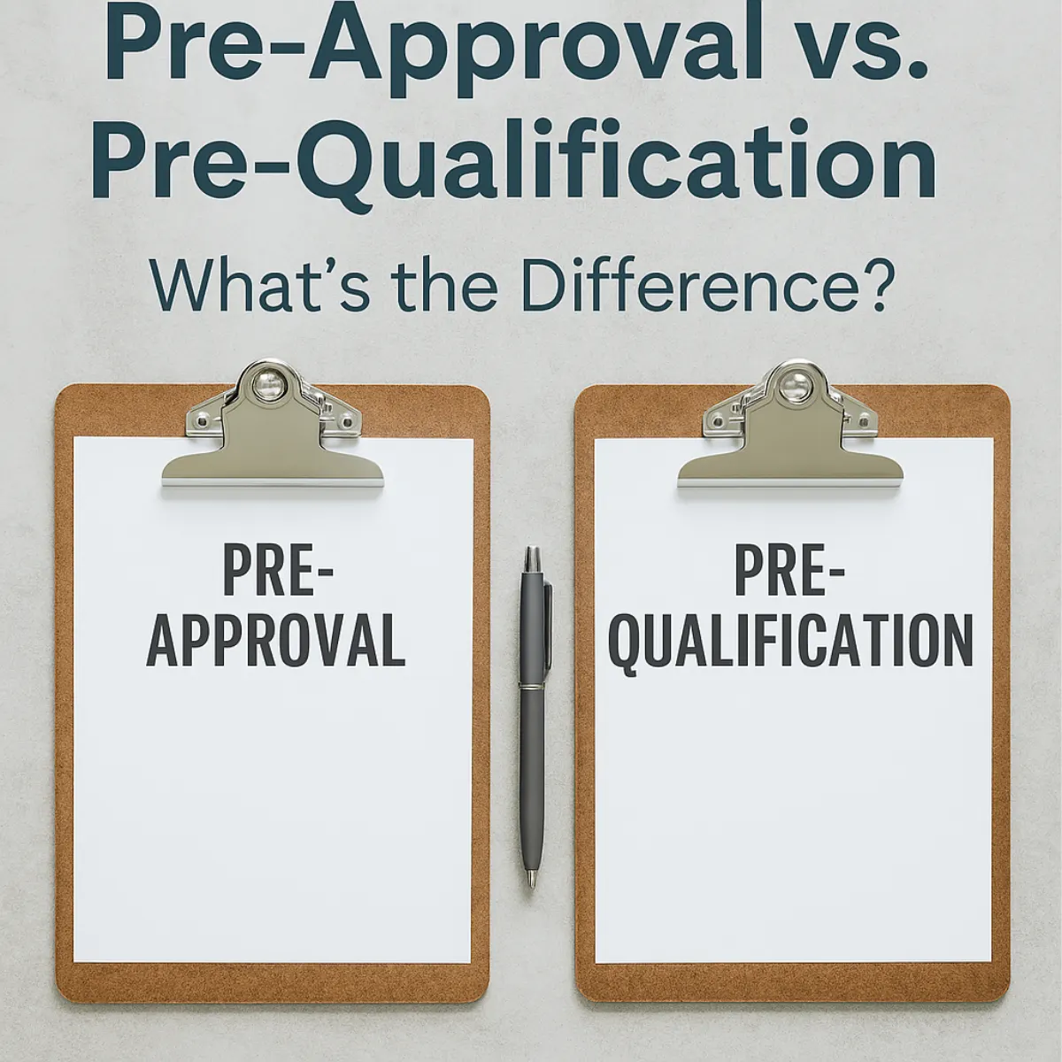 Pre-Approval vs. Pre-Qualification: What’s the Difference and Why It Matters